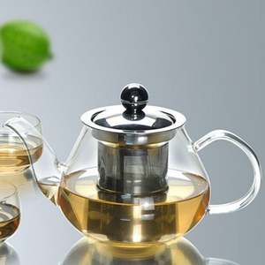 Wholesale Free OEM High Borosilicate Heat Resistant Teapot With <b>Infuser</b> Glass Teapot Set Teapot With <b>Infuser</b> - Product Image 3