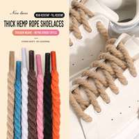Vente en gros de lacets épais en corde noire pour hommes et femmes AF1, style arts martiaux