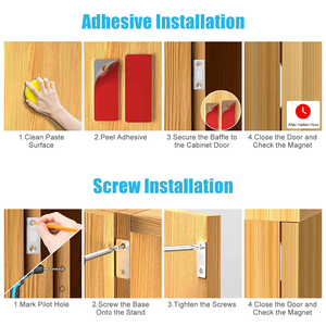 Garde-robe Push Ultra Mince Arrêt Tiroir Sécurité Caché Catcher Closer Loquet Matériel Avec Armoires Invisible <span class=keywords><strong>Placard</strong></span> <span class=keywords><strong>Porte</strong></span> <span class=keywords><strong>Aimant</strong></span> - Product Image 6