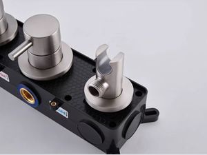 Luxus 2 Wege Badezimmer gebürstet Roségold Wand montage Badezimmer Dusche Set Dusche Wasserhahn Mixer Set mit Hand brause - Product Image 6