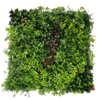 Panneau mural vertical de 20 pouces en mousse de pierre, imitation granit, mousse et rose artificielle, pour culture de plantes en intérieur, pour aménagement paysager et protection de la vie privée