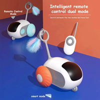 Vente en gros de jouets drôles intelligents pour chat robot avec gravité jouet électrique interactif télécommandé pour chat en plumes
