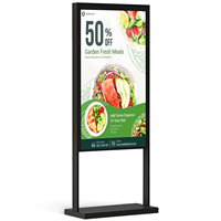 Pantalla Colgante AIYOS de 55 Pulgadas y 2500nits de Alto Brillo para Ventana, Señalización Digital de Doble Cara, Reproductor de Publicidad Legible Bajo la Luz Solar