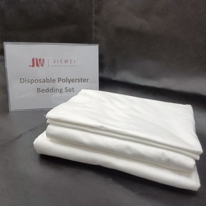 JIEWEI voyage jetable Spunlace taille tissu non tissé draps de lit jetables hôtel non tissé drap de lit housse de couette taie d'oreiller - Product Image 3