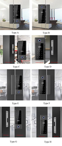 Serrure de porte en verre intelligente à combinaison d'empreintes digitales Ttlock App serrure en verre électrique sans <span class=keywords><strong>clé</strong></span> serrure en aluminium numérique pour porte en verre de bureau - Product Image 2