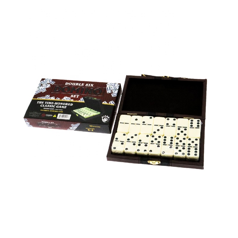 Double 6 Ivory color domino with Metal Spinners in Deluxe Travel Case with Handles