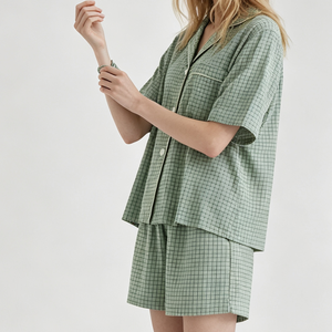 Ensemble de pyjamas personnalisés pour lui et pour elle, vêtements de nuit haut de gamme, vêtements de nuit assortis pour couple, fabricant en gros OEM ODM - Product Image 5