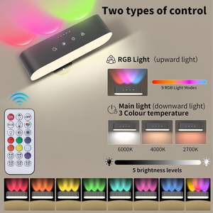 Nueva Lámpara de Pared Magnética de Doble Cara Luminosa, Lámpara Nocturna LED, Carga Inalámbrica, Interruptor Táctil, Lámpara de Pared Interior para Dormitorio - Product Image 3
