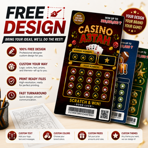 Factory Custom Full Color Patterns Digital Printing Lottery Ticket High Security Variable Data Scratch Lottery Card - Product Image 3