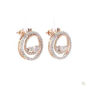 Impresionantes Pendientes de Diamantes de Oro para Mujer, Brillo Clásico y Elegante, Joyería Fina, Regalo para Bodas y Fiestas - Product Image 4