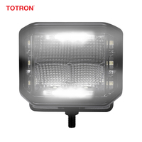 Feux latéraux LED blancs/ambre sans bordure de 70 W et 4 pouces pour camions tout-terrain 4x4