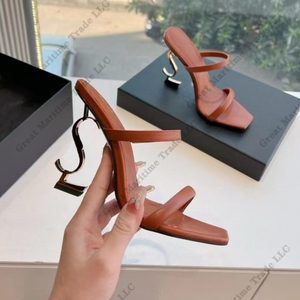 Sandalias de Tacón Alto Formales para Mujer, Diseño Nuevo 2025, Sandalias de Diseñador de Lujo de Alta Calidad con Tacones de Marca, Zapatos de Tacón para Mujer de Verano - Product Image 4