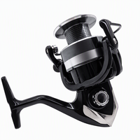 Moulinet de pêche spinning et baitcasting taille 2000, bobine en aluminium durable de haute qualité, 1 roulement à billes, pour eau douce, vente en gros économique