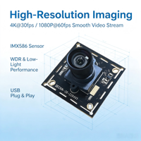 Módulo de Cámara USB ZYKD 4K IMX586/415 con Lente Gran Angular, WDR, Visión Nocturna con Baja Iluminación para Drones de Carreras FPV, Robots Industriales y Máquinas