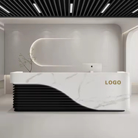 Meubles de réception au design moderne, comptoir en bois, bureau de réception pour salons et hôtels