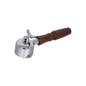 Porte-filtre à expresso 51 mm à double bec, panier filtrant 51 mm, poignée en bois de noyer 16g, double oreille, double bec - Product Image 5