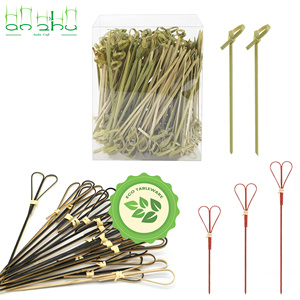 Palillos de Bambú con Forma de Flor, Palillos Decorativos Desechables para Frutas, Aperitivos, Cócteles, Bufés, Catering y Suministros para Fiestas - Product Image 4