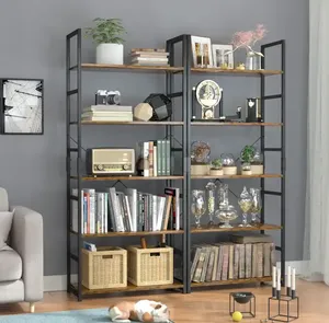 Estante industrial moderno para libros, estante de almacenamiento, estantería de 5 niveles, estantería alta, fábrica al por mayor para <span class=keywords><strong>muebles</strong></span> de sala de estar - Product Image 3