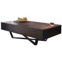 Table basse moderne minimaliste, luxe léger, rectangulaire, grande taille, pour le salon