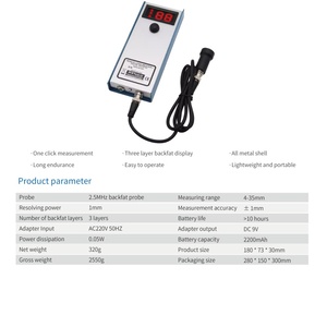Probador de grasa de cerdo para granja veterinaria Medidor de espesor de grasa de cerdo Probador de grasa de cerdo - Product Image 6