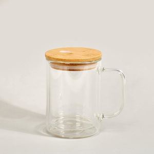 Mug en verre coloré tendance de 15 oz avec poignée pour le petit-déjeuner, le jus, l'heure du matin - Product Image 6