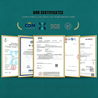 Plaque acrylique PMMA givrée pour fenêtres d'instruments - Résistante aux UV, services de pliage et de découpe, épaisseur personnalisée, forme ovale