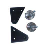Accessoires d'assemblage de cockpit Sim Racing Plaque de connexion en métal pour fixer les pieds de la connexion de la tasse de pied du cockpit sim racing