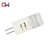 Ampoule LED G4 Bi-pin AC/DC12V 1W 90-110LM pour éclairage de lustre intérieur, 2 LED avec corps en plastique, alimentation DC