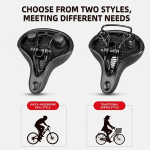 Sillín de Bicicleta MTB de Cuero <span class=keywords><strong>Ajustable</strong></span>, Transpirable y Cómodo, con Ventilación y Características Impermeables para Adultos Unisex - Product Image 5