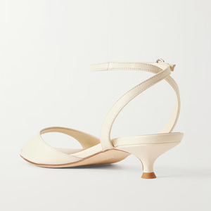 Escarpins à talons bas pour femmes, grande taille 46, à bout ouvert, sandales d'été à bride cheville et boucles, coupe large, pour le bureau - Product Image 6