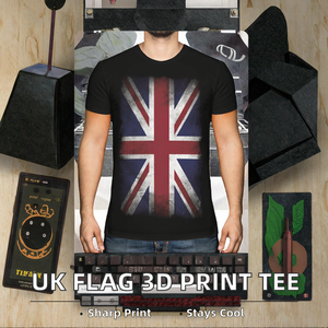 Custom Logo <b>UK</b> Flag 3D Print Men's Retro Casual Short Sleeve Crew Neck <b>T</b>-<b>shirt</b> Summer Outdoor Clothes <b>100</b>% <b>Polyester</b> 180g Blank - Product Image 2