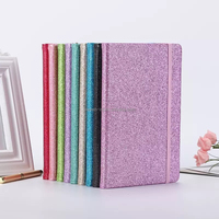 A5 Glitzer-Notizbücher PU-Leder Notizbücher Geschenke Zurück zur Schule für Schüler für UV DTF Wraps Personalisiert Angepasst