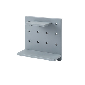 Étagère murale perforée avec étagères pour cuisine, salon, dortoir, rangement – Blanc, Gris, Beige, Rose, Bleu, Violet, Écologique - Product Image 5