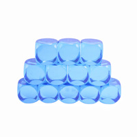 Ensemble de dés personnalisés en résine acrylique écologique de 16 mm carrés, couleurs assorties, D6, gravure personnalisée, dés vierges pour jeux de société