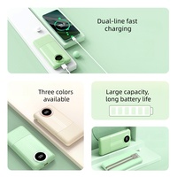 Batterie externe compacte 10000 mAh à onde sinusoïdale pure, charge rapide, lithium-ion, portable, format poche, sans fil, Type C, vente en gros