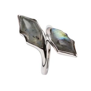 Anillo de Plata 925 Personalizado con Piedras Preciosas, Artesanía Italiana, Estilo Artístico Vintage, Joyería de Aniversario para Mujer con Cristales y Diamantes de Imitación - Product Image 1