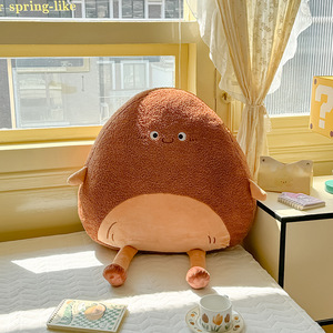 Cute Cartoon Rice Ball Pillow Plush <b>Cushion</b> <b>For</b> Sofa Living Room Bay Window Creamy Theme Decor Unisex Kids 8 13 Years - Product Image 2