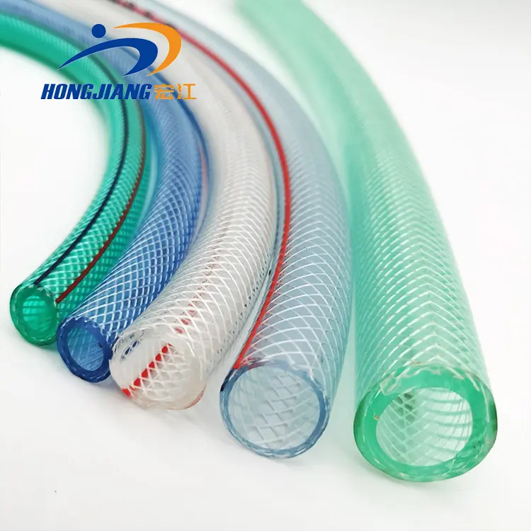 Tubo flessibile da giardino in pvc trasparente tubo flessibile per acqua rinforzato con fibra intrecciata trasparente