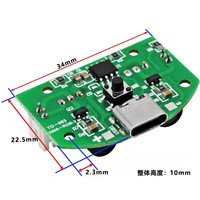 Module d'atomisation USB pour humidificateur d'air, double tête de pulvérisation, plaque d'atomisation à micro-trous de 16 mm, carte de commande, lumière d'ambiance DIY, Chine