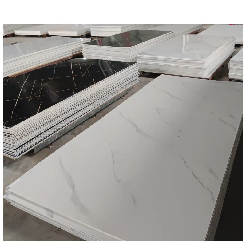 Factory Direct Supply UV-Blatt Breite Dusch wand platte Weiße Kunststoff verkleidung PVC Sparkle Panels Inneneinrichtung