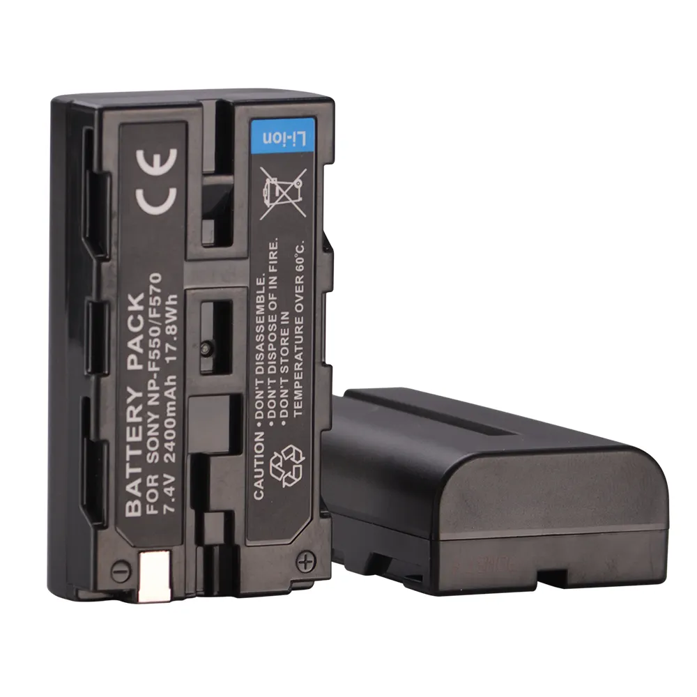 NP-F550 de batería Digital para cámara Sony, repuesto de batería de 2400mAh, 7,4 V, decodificador completo de videocámara