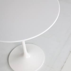 <span class=keywords><strong>Table</strong></span> à café <span class=keywords><strong>ronde</strong></span> de haute qualité avec base en métal, support robuste, <span class=keywords><strong>table</strong></span> à manger basse noire en fibre de verre <span class=keywords><strong>blanche</strong></span> - Product Image 4