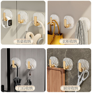 Fruit Transparent Adhesive Hooks 3 Pack Modern Wall Mounted Robe Hooks Removable No Drill For Bathroom Bedroom - Product Image 3
