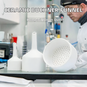 กรวยกรองสารเคมีแบบ Buchner ขนาด 40-200 มม. ช่องออกขนาด 10 มม. แบบมีรูพรุน สีขาว เป็นมิตรกับสิ่งแวดล้อม - Product Image 2