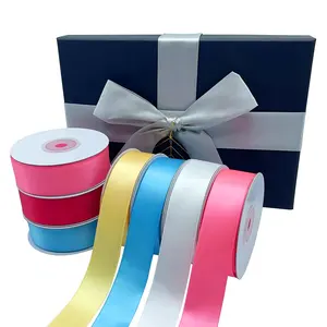 E-Magic Factory 196 Colors 1.5 Inch Double Face Satin Ribbon Custom 100% Polyester Plain Silk Satin Ribbon Roll