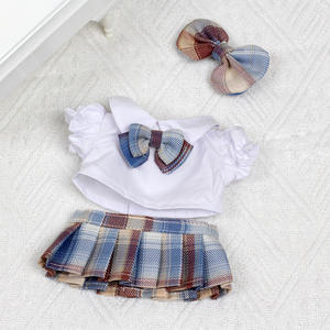 2025 dernier 20cm plastique Stock coton LBB poupée vêtements JK or soie matériel école uniforme Mini jouet Style - Product Image 4