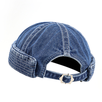 OEM tendance polyvalent denim lavé sans bord Melon casquette unisexe rue Hip Hop marin propriétaire chapeaux manchette roulée sportif Oxford