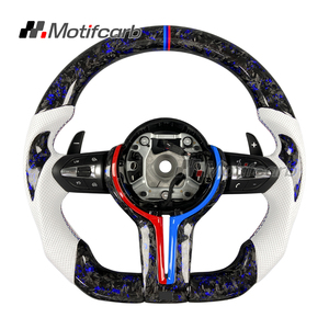 Volante de fibra de carbono forjado azul personalizado para BMW 330i 440i F10 F30 X3 X5 F15 F16 F18 M2 M3 M4 2010-2018, mejora del interior. - Product Image 1