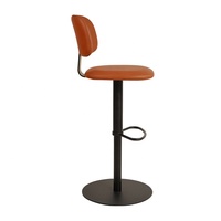 [En stock] Tabouret de bar réglable en acier de style américain, luxe léger, avec repose-pieds surélevés, pour usage domestique