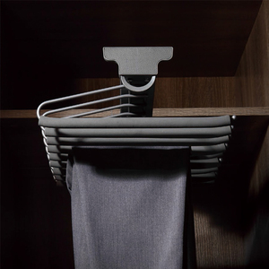 CCH garde-robe accessoires pantalons cintre en acier inoxydable <span class=keywords><strong>barre</strong></span> à deux rangées organisateurs de vêtements porte-vêtements - Product Image 3